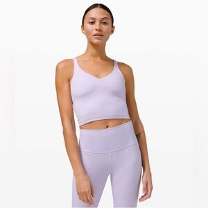 Longline Sports Bra Workout Top Orchid Tint